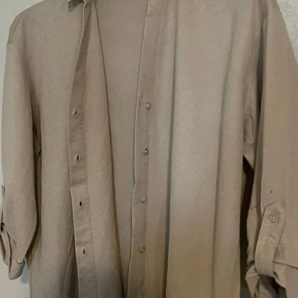 Tan button up - Picture 3 of 3